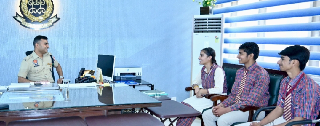Bright students of Class XII spend an inspiring day with SSP Sandeep Kumar Malik.
